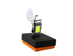 Потужна акумуляторна запальничка електроімпульсна USB з ліхтариком IPX64 ARC Lighter UKC 209 - мініатюра 16