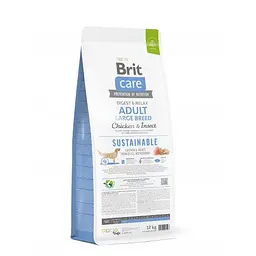 Сухий корм Brit Care Dog Sustainable Adult Large Breed для собак великих порід, з куркою та комахами, 12 кг - мініатюра 3