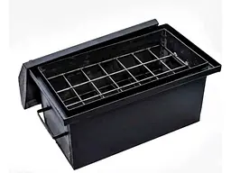 Коптильня VAYARA 1мм для горячого копчення велика двоярусна з гідрозатвором 510х310х310 - мініатюра 2
