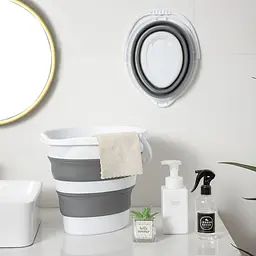 Відро складане MBM My Home Bin-17 біло-сіре 10 л (BIN-17 10L WHITE/GRAY) - мініатюра 6