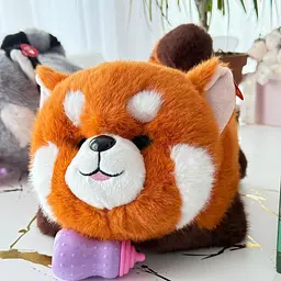 Інтерактивна м’яка іграшка Песик Fluff Pets Червона Панда що муркоче, їсть з пляшечки, засинає та рухає очима Рудий - мініатюра 3