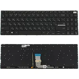 Клавіатура для ноутбука ASUS (M3500 series) rus чорний без кадру підсвічування клавіш