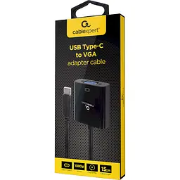 Адаптер-перехідник Cablexpert USB Type-C на VGA (A-CM-VGAF-01) - мініатюра 2