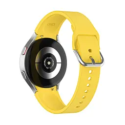 Ремінець для Samsung Galaxy Watch 5 Pro 45mm - жовтий ширина кріплення 20мм силікон Watchbands OneLine (WB00S5324423) - мініатюра 2