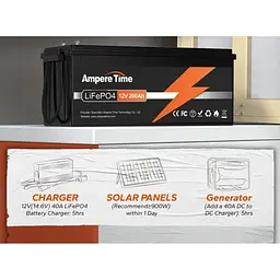 Акумулятор Li Time LiFePO4 12V [12.8V/200Ah/2560Wh] [123754] - мініатюра 2