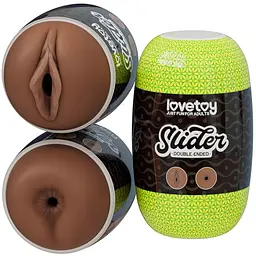 Мастурбатор Slider Double-Ended Masturbator Vagina and Anus Brown