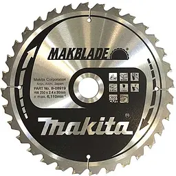 Диск пиляльний по дереву 250х30 мм 32T Makita Makblade B-08919