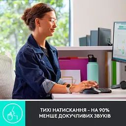 Комплект Logitech MX Keys for Business UA Graphite + Desk Mat Studio Series Mid Grey (MX920-010933) - мініатюра 4