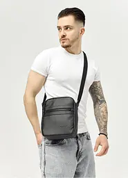 Чоловіча сумка месенджер Sambag Makros чорна 23 × 19 × 7 см (70278001m) - мініатюра 6
