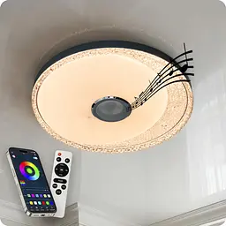 Люстра світлодіодна 517 Dlight RGB з пультом і колонкою 80Вт Білий (02160)