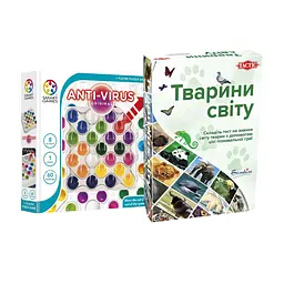Настільна гра Smart Games Антивірус (Anti-Virus) SG 520 + Настільна гра Tactic Тварини світу