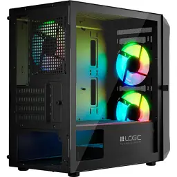 Корпус для ПК Logic concept PORTOS MESH+GLASS ARGB fans 3x120mm BLACK (AM-PORTOS-10-0000000-0002) - мініатюра 8