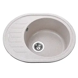 Кухонна мийка гранітна Globus Lux Arno мигдаль 620x500-А0008, Терра