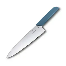 Кухонный нож Victorinox Swiss Modern Carving лезвие 20см широкий. с сын. ручкой (блистер)