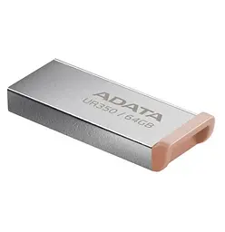 Флеш-накопичувач USB 64Gb UR350, Silver/Brown, USB 3.2 Gen 1, до 100 МБ/с (UR350-64G-RSR/BG) ADATA teh0029153 - мініатюра 3