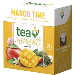 Чай зеленый Tea Moments Mango Time 34 г (20 шт. х 1.7 г) (920163)