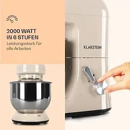 Кухонний комбайн тістоміс Klarstein Bella 2000 Вт 5 л. (10008232) - мініатюра 2