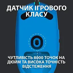 Комп'ютерна мишка Logitech G102 Lightsync USB Blue (910-005801) - мініатюра 3