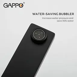 Душова система Gappo G2417-6, вилив - перемикач на лійку, чорний, Чорний матовий - мініатюра 3