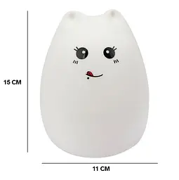 Силіконовий LED нічник-лампа "Кішечка" - мініатюра 3