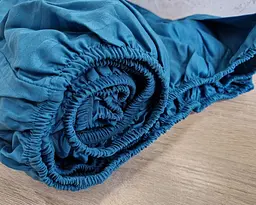 Простирадло на резинці LARA сатин-страйп LUX turquoise d13227 180х200х25 - мініатюра 3