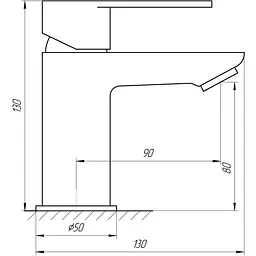 Змішувач для раковини TOPAZ BARTS TB 07201-H36 - мініатюра 4