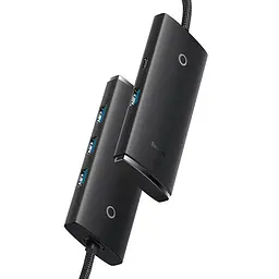 Хаб конвертер розгалужувач Baseus Lite Series 4-in-1 Usb-A to 4xUsb 3.0 25 cm WKQX030001 - мініатюра 3