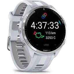 Смарт-годинник Garmin Forerunner 965 Titanium Bezel with Whitestone Case and Whitestone/Powder Gray Silicone Band (010-02809-01/11) [89359] - мініатюра 2