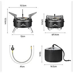Пальник газовий Naturehike CNK2450CF019 трьохконфорковий (1047-6975641889045) - мініатюра 9