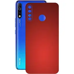 Защитная пленка StatusSKIN для Tecno Spark 4 KC2 Корпус Винил красная матовая