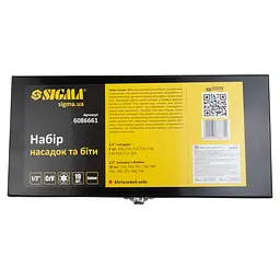 Набір насадок та біт Sigma з насадками Torx 1/2" 19 шт CrV (метал. кейс) (6086661) - мініатюра 5