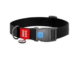 Нашийник для тварин WAUDOG Waterproof з QR паспортом пластиковий фастекс XXL чорний (25111)
