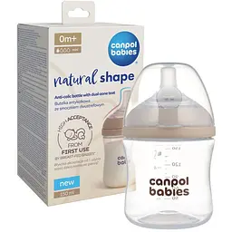 Пляшечка антиколікова Canpol babies Natural Shape з соскою Dual-zone 150 мл (35/400) - мініатюра 3