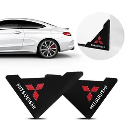 Захист кутів дверей Mitsubii 2 шт Гумові 45х58х47 мм на скотчі Чорні Посилені (протиударні чохли від сколів)