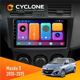 Штатна магнітола Mazda 5 (Premacy) 2010-2015 Cyclone C9-001 2x32 CPL Cyclone (НФ-00002457)