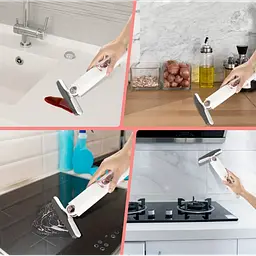 Швабра складна MINI MOP з автоотжимом, універсальна для скла, підлоги та авто - мініатюра 5