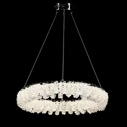Сучасна підвісна кришталева люстра L33038/600/1 LED (CH) хром, 120 Вт, діаметр 60 см, від 14 до 22 м2 - мініатюра 6