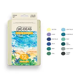 Набір олівців кольорових 99IDEAS "Color Expert" 12 кол., Ocean Set, метал. коробка, 99CE-12OCN - мініатюра 3