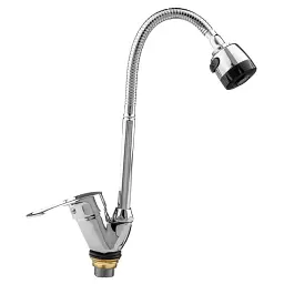 Змішувач s43 Ø40 для кухні гусак гофрований на гайці TAU SM-4B644C (9843150) - мініатюра 2