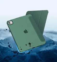 Чохол-книжка BeCover Tri Fold Hard для Apple iPad Pro 11 M4 2024 Темно-зелений (711727) - мініатюра 4