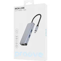 USB-хаб Proove Iron Link 6-in-1 (HBI700010004) [125131] - мініатюра 3