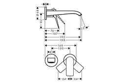 Змішувач для умивальника Hansgrohe Vivenis прихованого монтажу brushed black chrome 75050340 - мініатюра 3