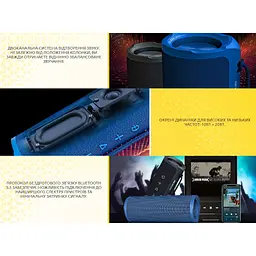 Портативний колонка Hator Wireless Aria TWS 30 Вт IPX7 Phantom Black - мініатюра 5