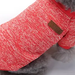 Кофта для собак та котів EcoToys Red M ряба червона A: 30 см B: 37 см C: 24 см 7106 - мініатюра 7