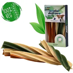 Ласощі для собак Croci Dental-veg кручений стік солодка картопля з м'ятою 75 г