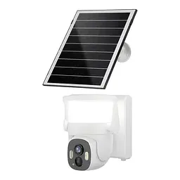IP PTZ-відеокамера автономна з WiFi, прожектором та сонячною панеллю 3Mp Light Vision VLC-6103WLS White (Lamp+Solar) (CareCam Pro) f=3.6mm, на акумуляторних батареях (75-00352) - мініатюра 1