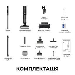 Бездротовий миючий пилосос Dreame H12 DUAL FlexReach 4 в 1 - мініатюра 16