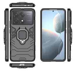 Чохол бампер Primolux Ring Armor для Xiaomi Redmi K70E / Poco X6 Pro Black - мініатюра 4