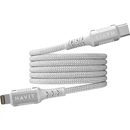 Кабель Havit CB6298 PD30W USB-C - Lightning 1 м білий (HV-CB6298-WH)