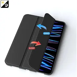 Чохол-книжка BeCover Tri Fold Soft TPU Silicone для Apple iPad Pro 11" M4 2024 Black (711744) - мініатюра 4